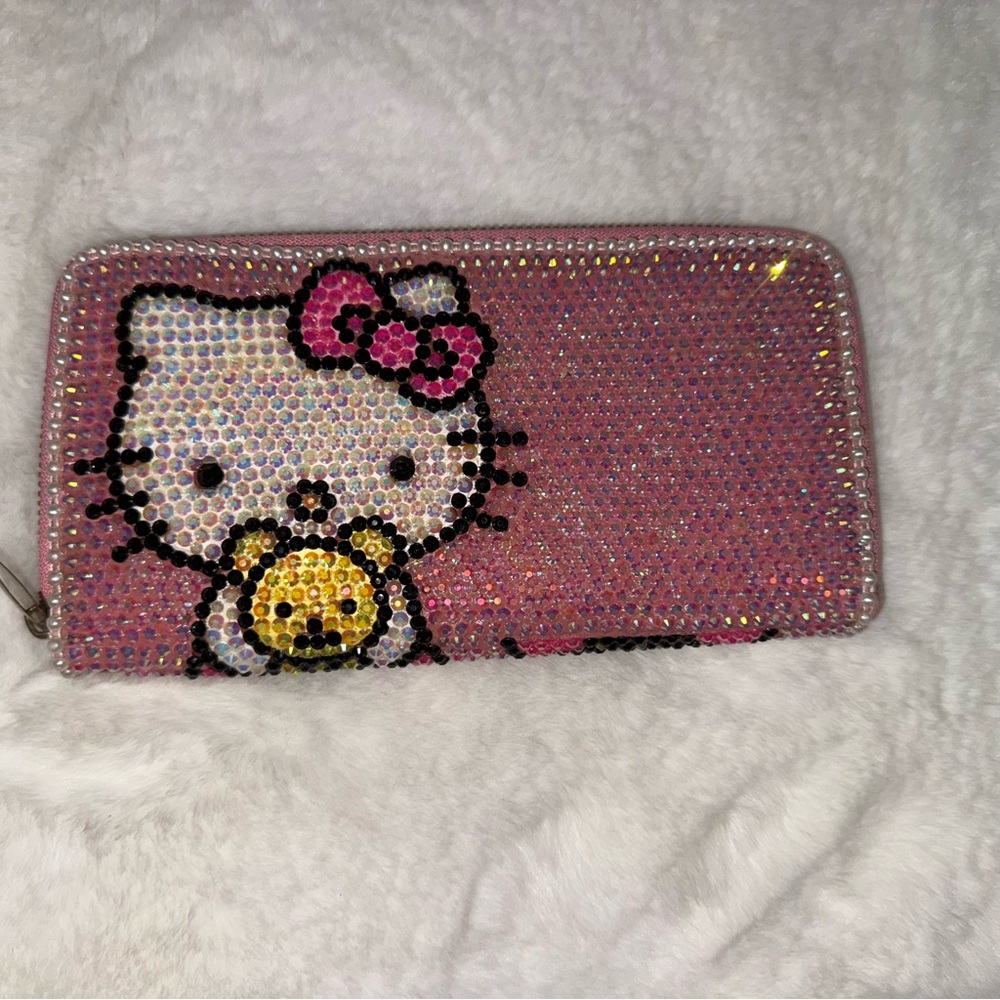 Hello Kitty Pink Rhinestone Key & Card Holder